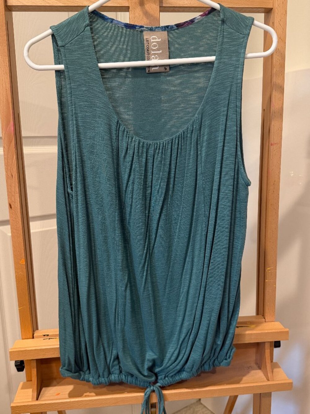 Anthropologie dolan Left Coast Collection Medium teal gathered tank